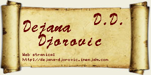 Dejana Đorović vizit kartica